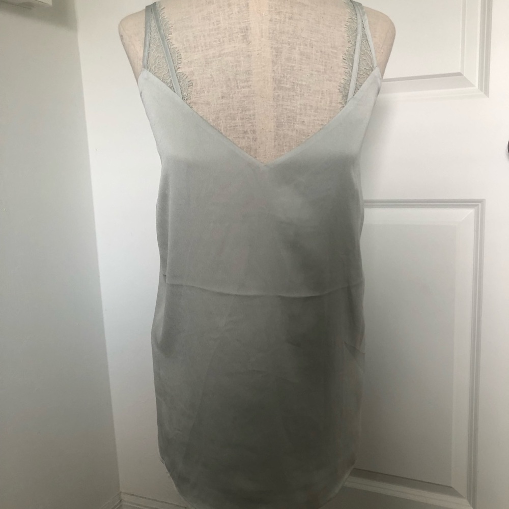 Express Light Green Lace Inset Canisole